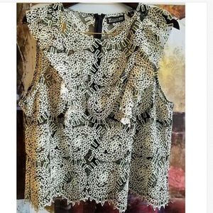 7th Avenue NY & CO- Lace Ruffle Top